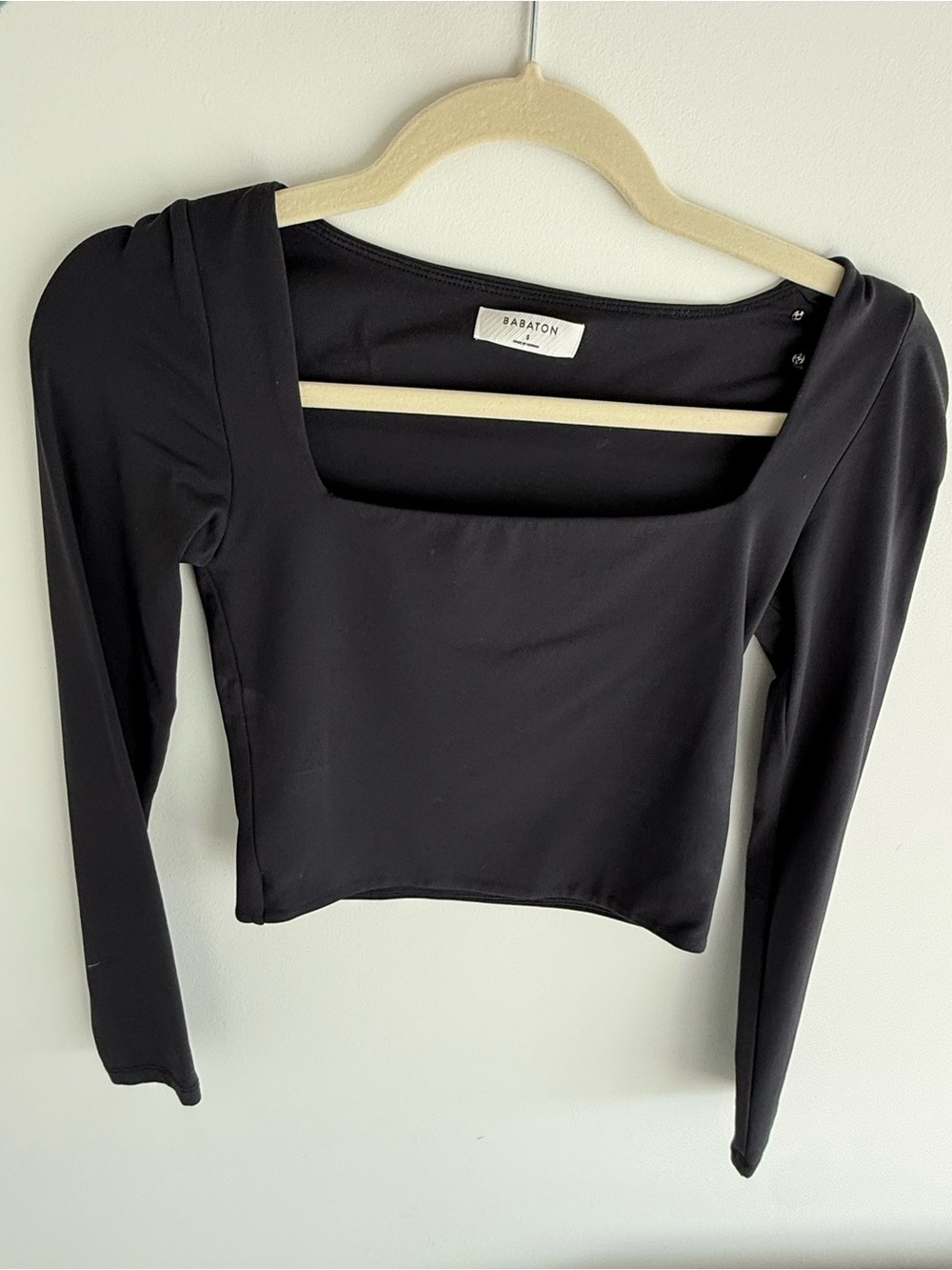 Babaton Black Contour Squareneck Longsleeve